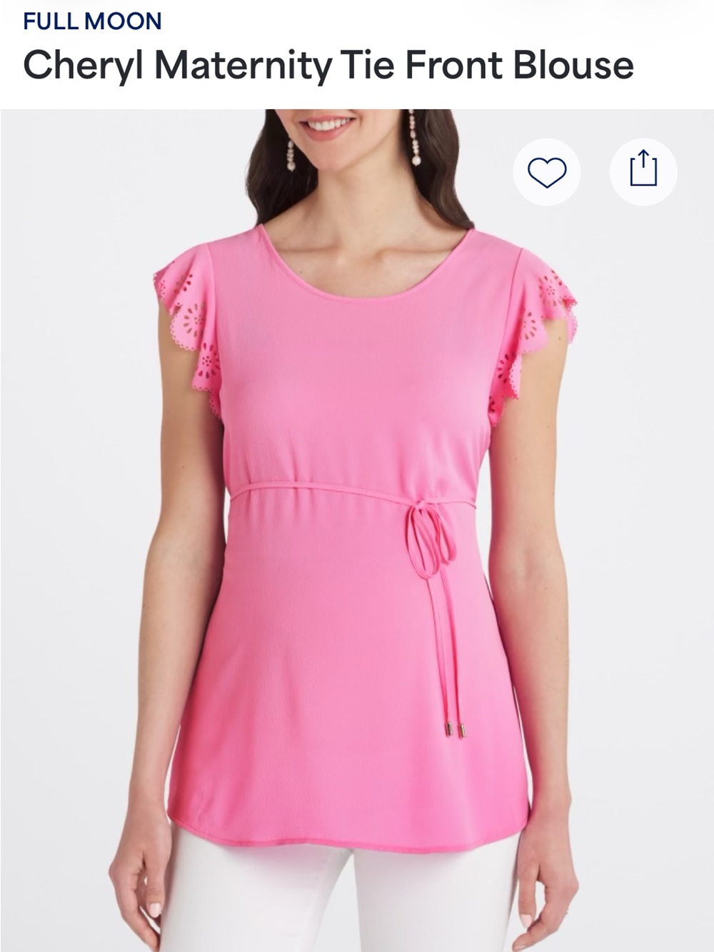 Chic Pink Ruffle Sleeve Blouse